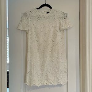 Zara white eyelet dress size small